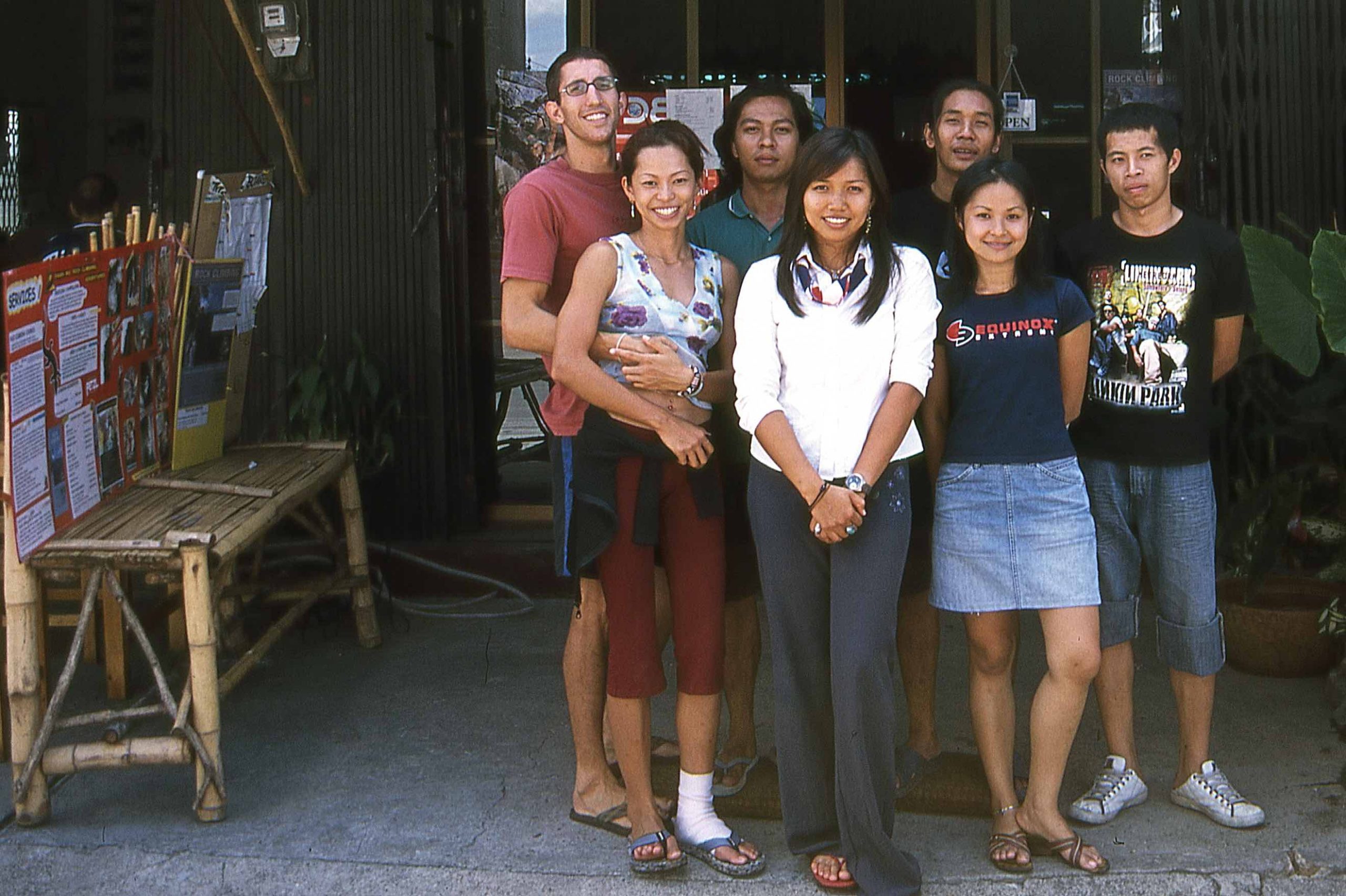the original crew poses in front of CMRCA circa 2004