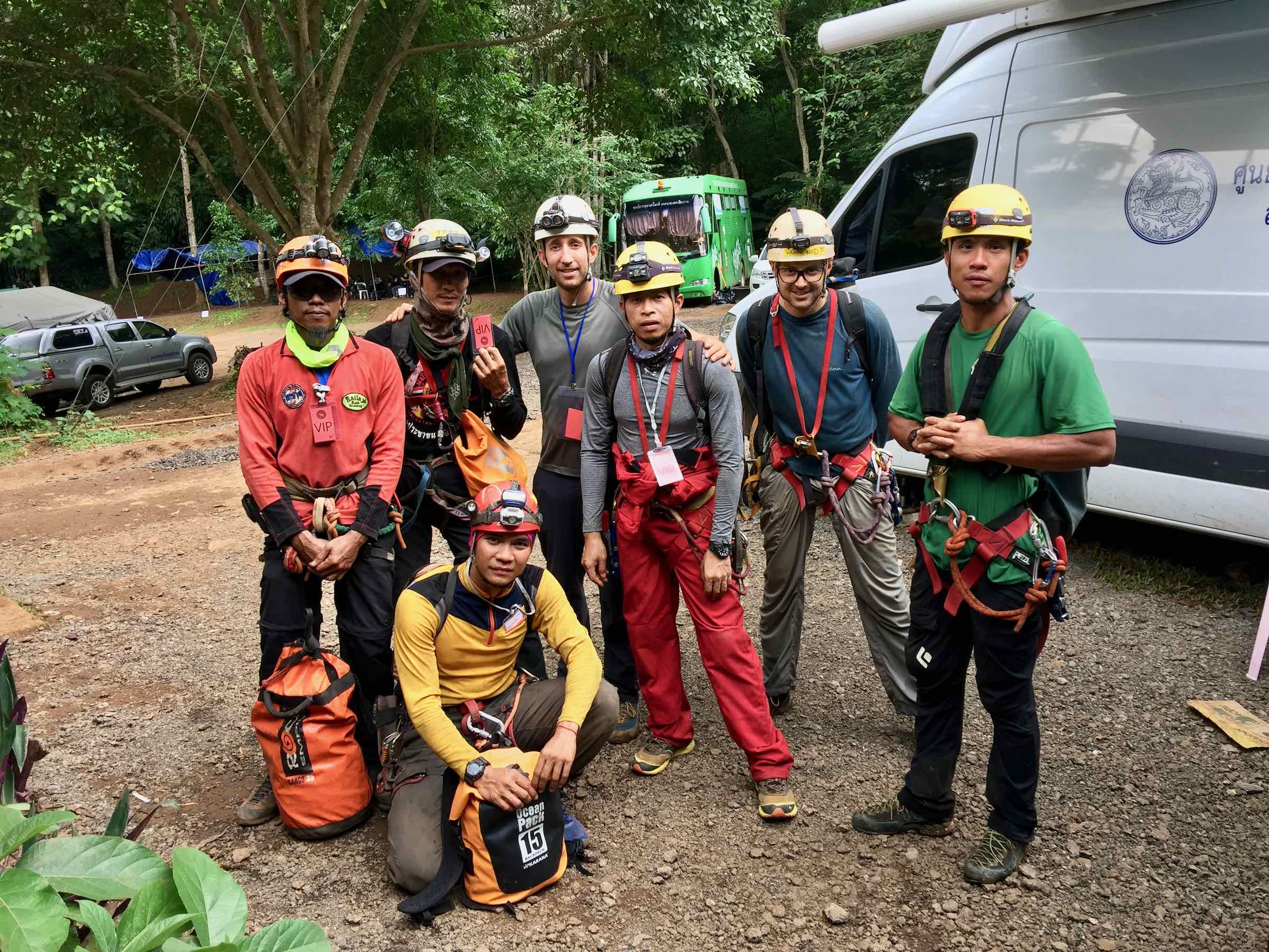 The CMRCA team ready to head into the cave